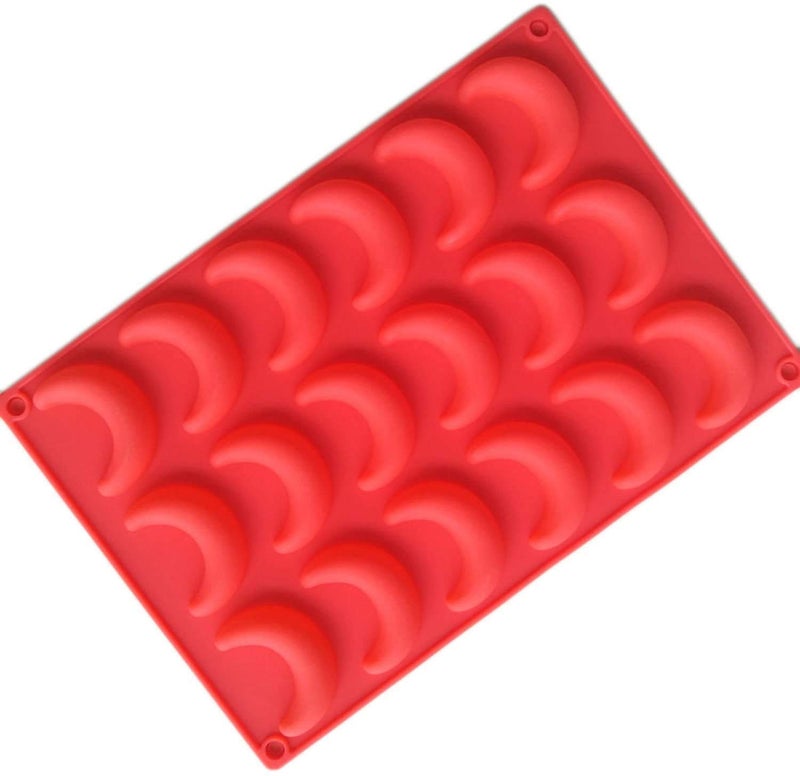 Longzang 18 Cavity Moon Silicone Mold for Cake Chocolate Ice Tray Panna Cotta Pudding Jelly Candy Baking mold - Image 1